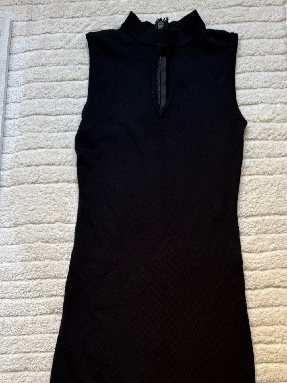 Bebe Sleeveless Keyhole Midi Dress, Size XS, Black, New Without Tags